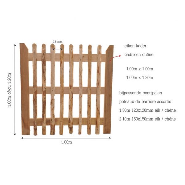 kastanje houten poort