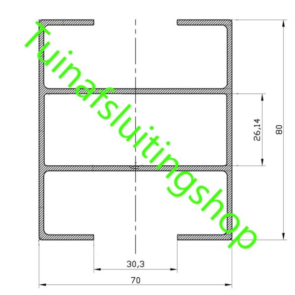 Nila paal gleuf 30mm